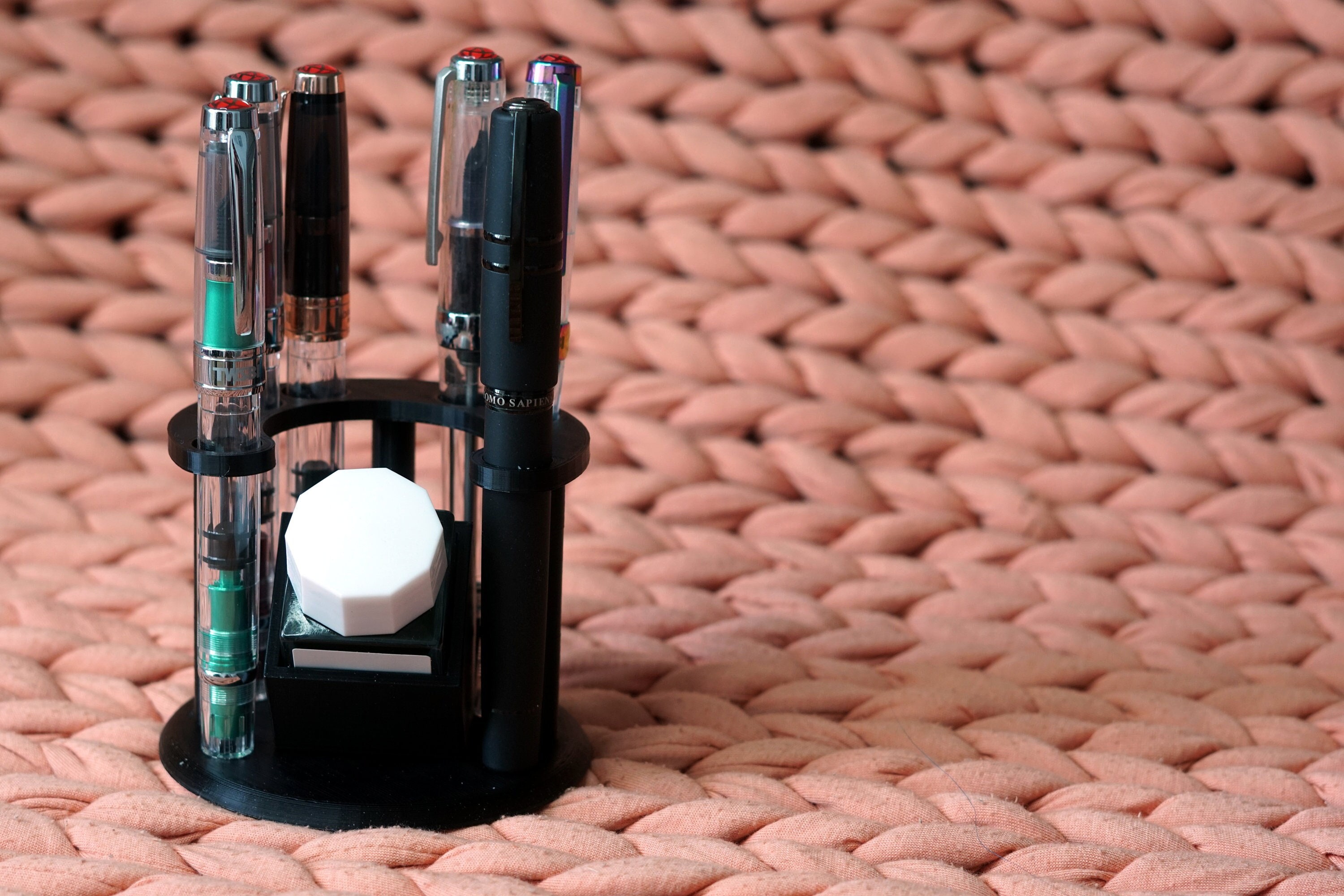 Fountain pen stand & ink bottle holder 3Dprinted desk Etsy