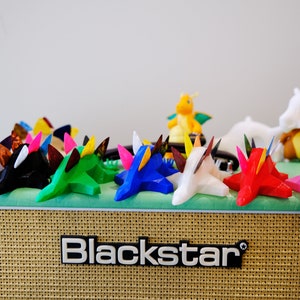 Dinosaur Guitar Pick & Plectrum holder - 3D printed stegosaurus pick holder, fun cute gift and shelf display decor for guitarist, musician