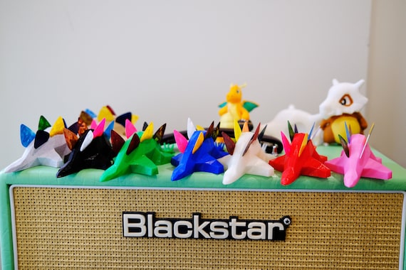 Dinosaur Guitar Pick Holder: 3D Printed Stegosaurus Plectrum Holder, Musician Gift and Shelf Decor