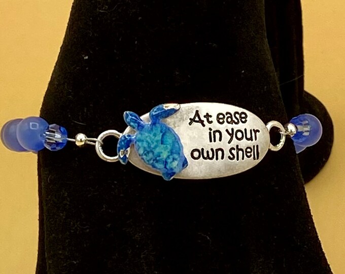 Tropical Beach Bracelet with Magnetic Closure Turtle