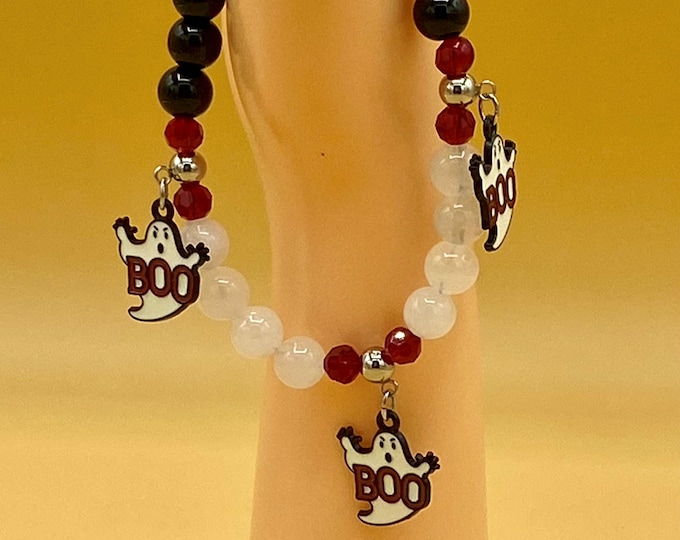 Halloween Boo Ghost Bracelet Magnetic Closure