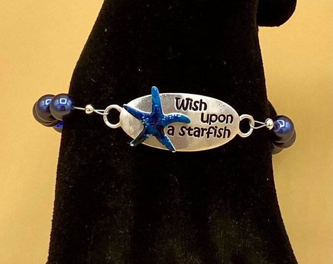 Tropical Beach Bracelet with Magnetic Closure or Toggle Starfish