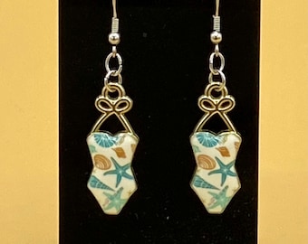 Beige Retro Style Swimsuit Bathing Suit Earrings Stainless Hook