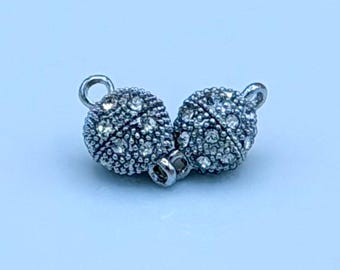 16mm Magnetic Clasps with Crystal Rhinestones