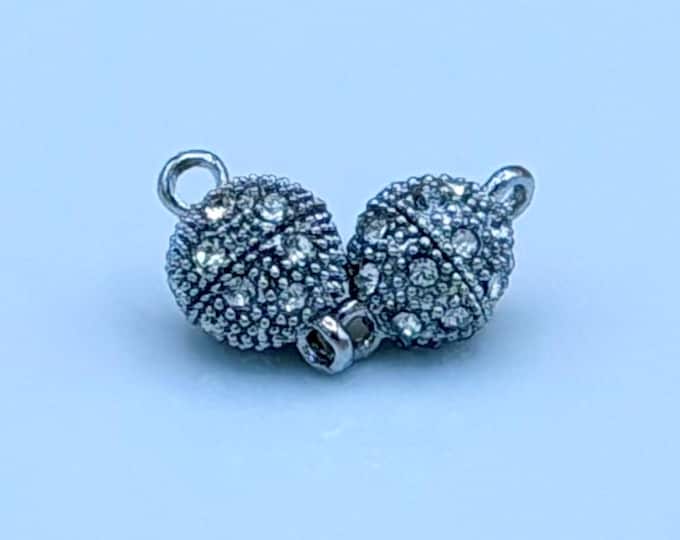 16mm Magnetic Clasps with Crystal Rhinestones