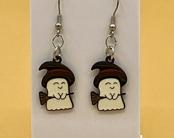 Ghost Witch Earrings Halloween Stainless Steel Wire