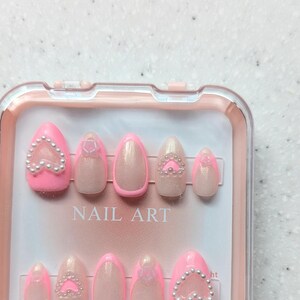 Pink Sparkly press-on nails