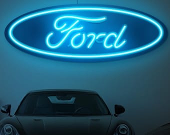 Ford neon sign, Ford led sign, Ford logo sign, Garage neon sign, Car logo neon sign, Ford light up sign, Ford gifts, Ford wall decor