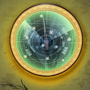 Aviation wall clock, Airspeed clock, Altimeter clock, Led wall clock, Man cave clock, Plane clock, Wall clock lighted, Aviation decor