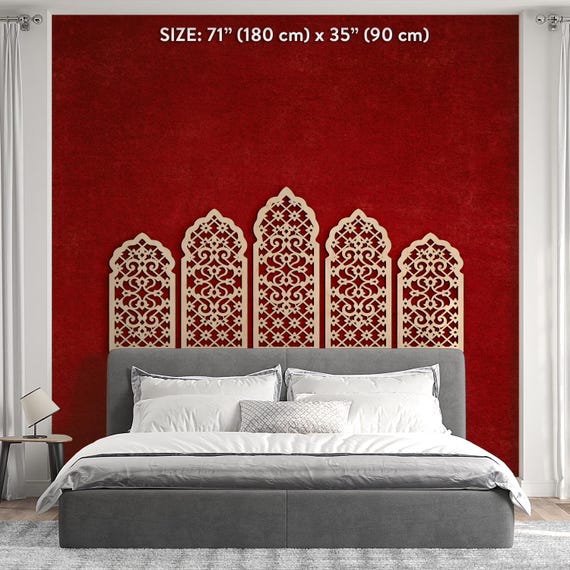 Arabic Headboard Queen Headboard Carved Headboard King Moroccan Wall Panel Bohemian Headboard Wall Mount Headboard Wood Headboard Etsy Canada