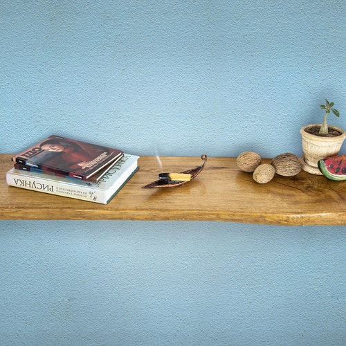 Walnut Floating Shelves Custom Wood Shelves Rustic Shelves Etsy Canada