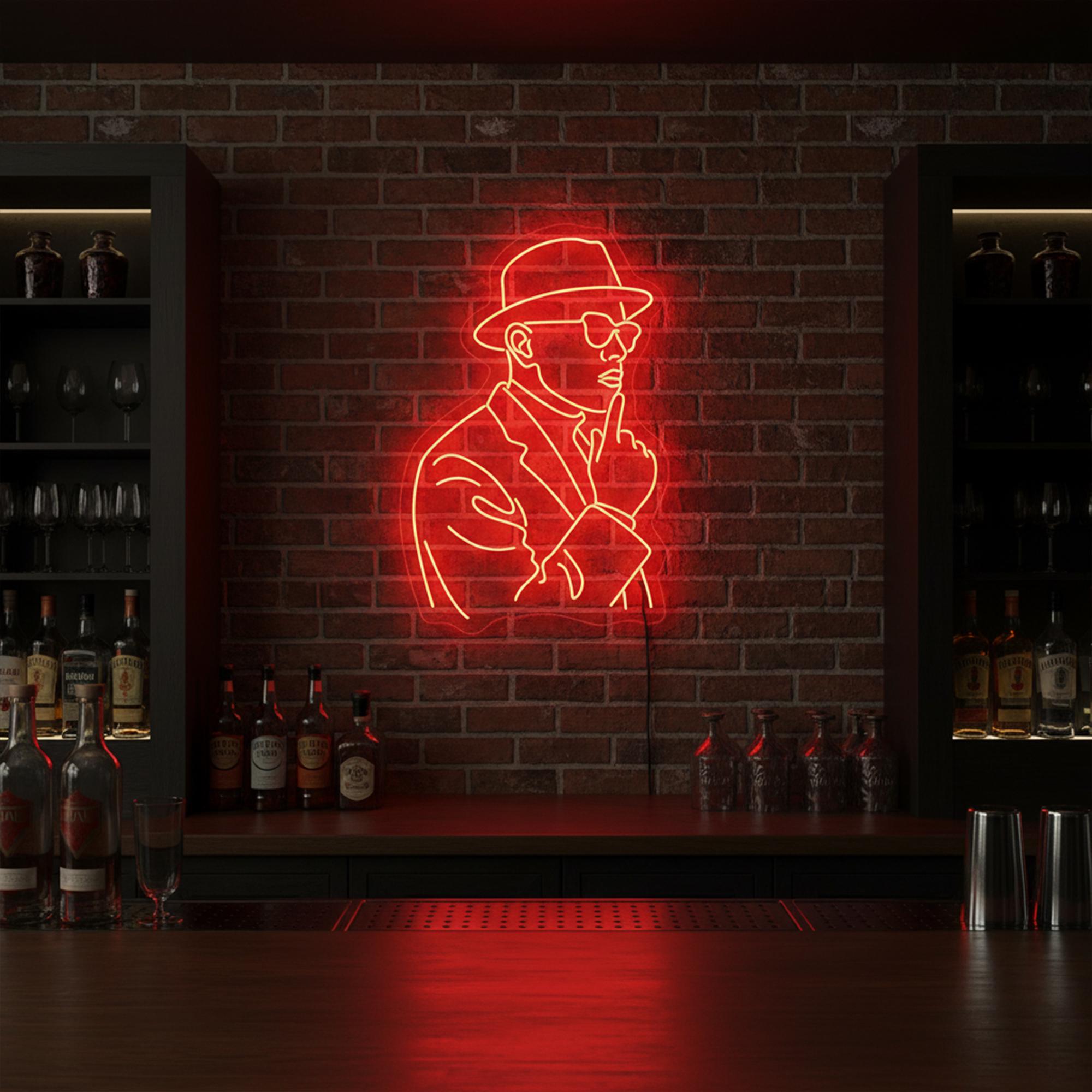 Retro Bar Sign Neon Light Sign, Speakeasy Wall Art Light up Sign ...