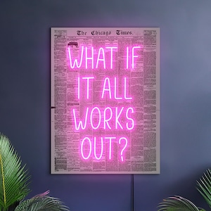 Motivational Neon Sign, Inspirational Wall Decor, Pink Neon Sign, Neon Quote Sign, Aesthetic Room Decor, Neon Wall Art, Custom Neon Sign