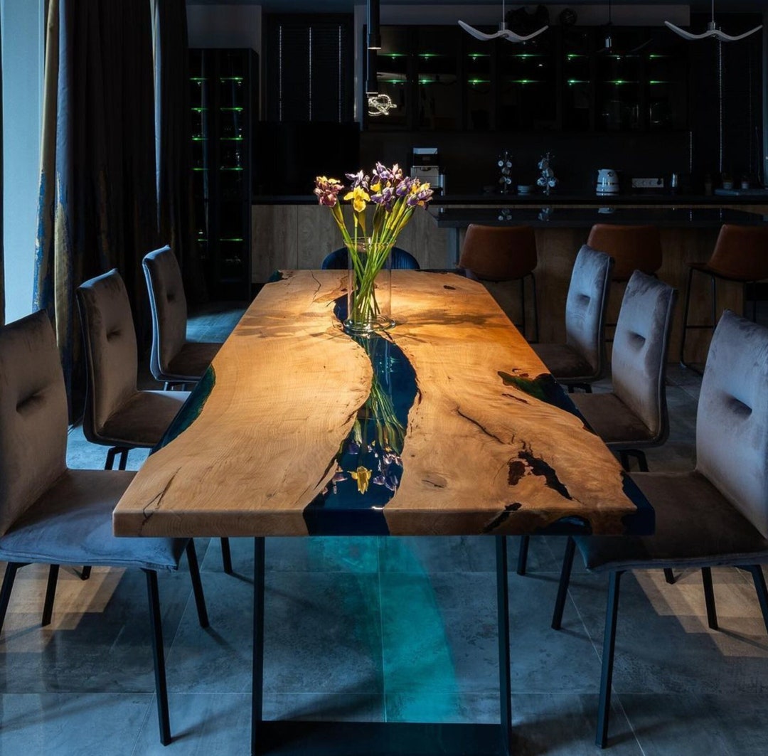 Epoxy River Table, Handmade Epoxy Table, Resin River Table, Resin Epoxy ...