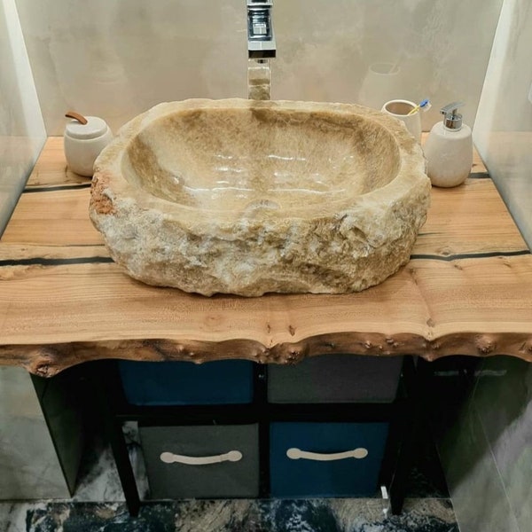 Wood bathroom vanity, Vanity slab, Floating bathroom vanity, Bathroom vanity countertop, Live edge slab for bathroom, Bathroom vanity desk