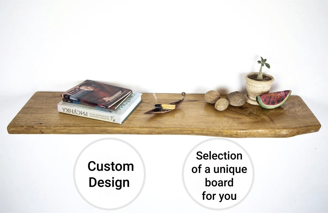 Live Edge Shelf Floating,rustic Wood Shelves,single Shelf,wood Shelves