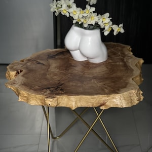 Live edge coffee table, Burl wood furniture, Live edge end table, Live edge side table, Rustic wood coffee table,Farmhouse decor living room