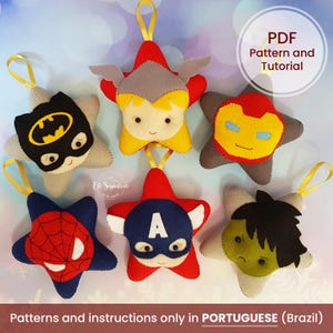 Pattern & Tutorial Diy PDF Heroes | Classics Christmas Star Pattern | Christmas Ornaments Pattern | Handsew Pattern | Sewing Pattern