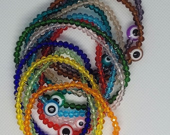 Birthstone Böser Blickschutz Armbänder