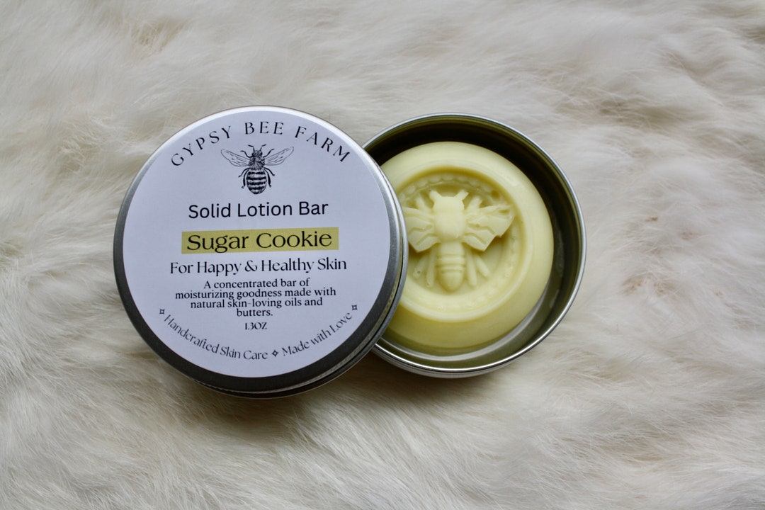 Sugar Cookie Lotion Bar, Solid Lotion Bar, Handmade Beeswax Lotion Bar