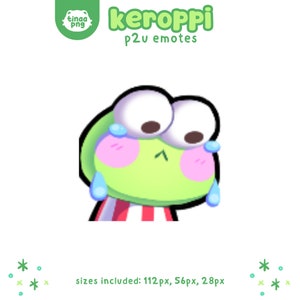 P2U Cute Kero Frog CRY Emote - Twitch, Discord, Youtube, Streaming