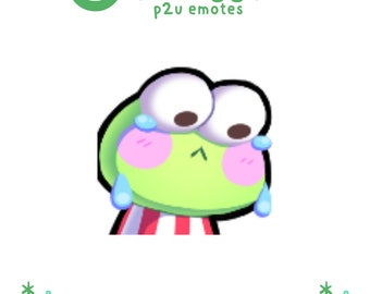 P2U Cute Kero Frog CRY Emote - Twitch, Discord, Youtube, Streaming