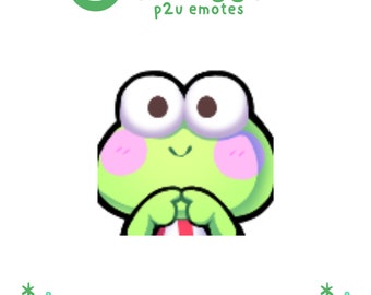 P2U Cute Kero Frog SHY Emote - Twitch, Discord, Youtube, Streaming