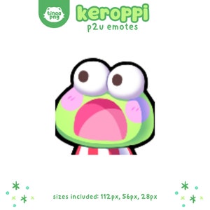 P2U Cute Kero Frog D Emote - Twitch, Discord, Youtube, Streaming