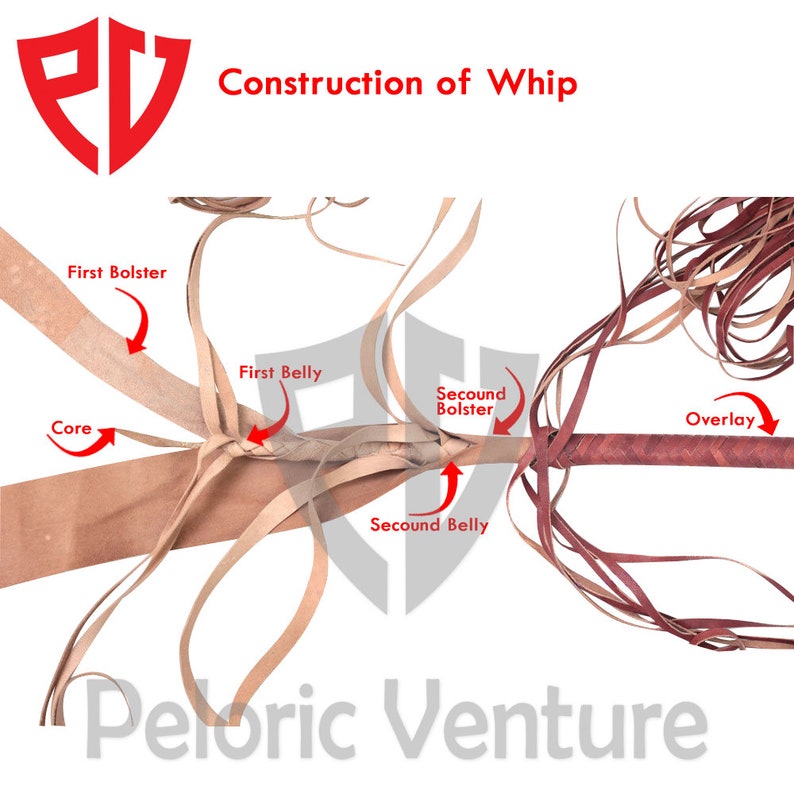 14 Feet 12 Plaits Cowhide Leather Whip