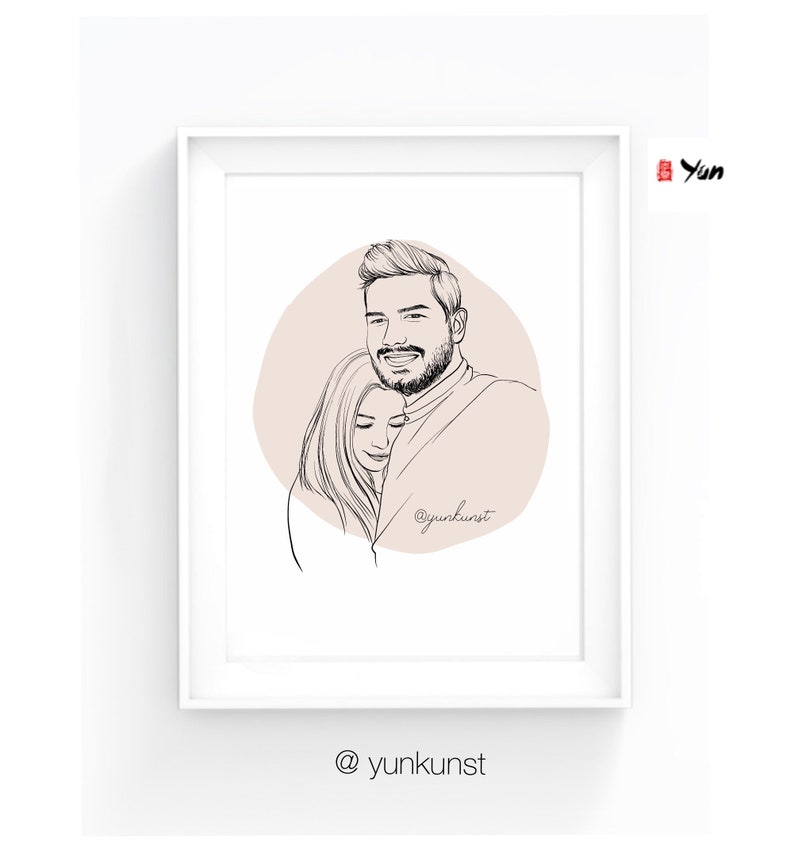 Custom Portrait - Valentine's Day Gift - Pair Portrait - Illustration Personalized Gift