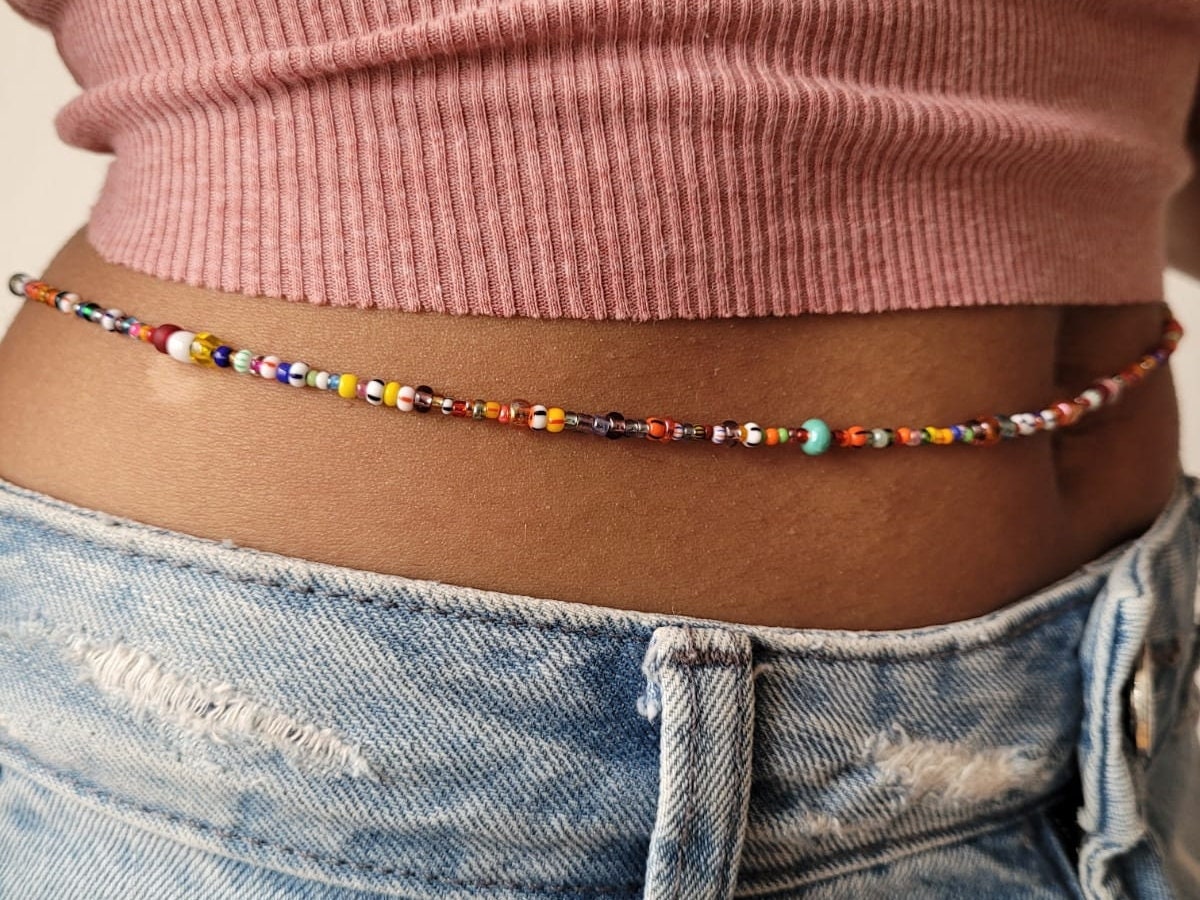 Waist beads "Colors of Love", traditional African jewelry, …