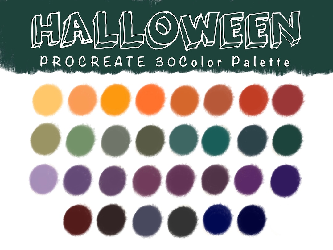 Halloween Color - PROCREATE COLOR PALETTE | Procreate Swatches, Pumpkin ...