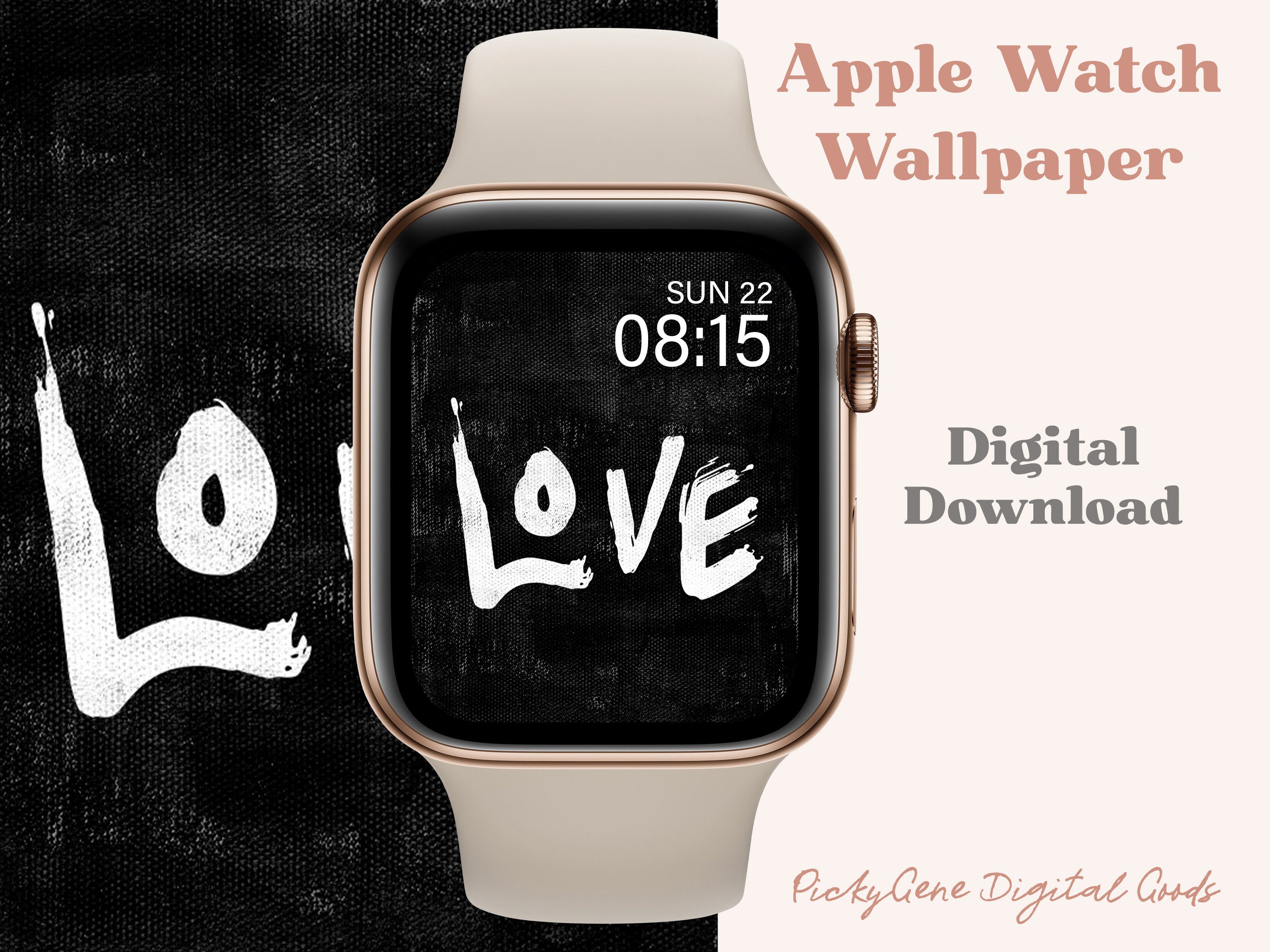 Buy Love Apple Watch Wallpaper Canvas Background Smart Watch Online in  India - Etsy