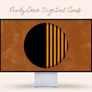 Lunar Eclipse - Abstract Desktop Wallpaper, Boho Background, Geometric Background, Mac Wallpaper, Digital Background, Minimalist Wallpaper