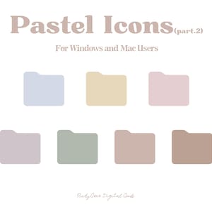 Round ICON _ Pastel Tone | Desktop Icons, Folder Icons, Mac Icon, Windows Icon, Desktop Organizer, Minimalist Icon, For Windows