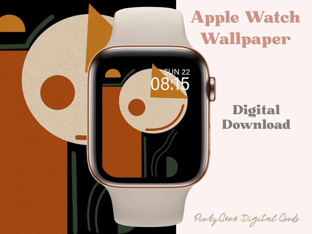 Boho Abstract Art Apple Watch Wallpaper Smart Watch Apple Etsy