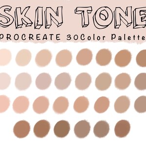 Skin Tone - PROCREATE COLOR PALETTE | Procreate swatches, for Procreate App, Digital Color Palette, Instant Download