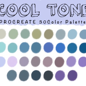 Tono fresco - PROCREATE COLOR PALETTE / Procreate muestras, para Procreate App, Digital Color Palette, Instant Download