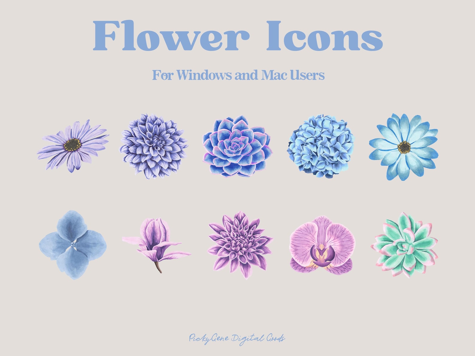 Flower ICON Desktop Icons, Folder Icons, Mac Icon, Windows Icon