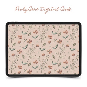 Floral Pattern - iPad Wallpaper, Minimalist Background, iPad Background, Tablet Wallpaper, Digital Background, Vintage, Water Color