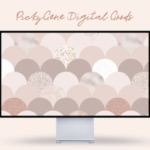Round Pattern - Laptop Background, Desktop Wallpaper, Minimalist Background, Neutral Mac Wallpaper, Digital Background, Glitter Wallpaper