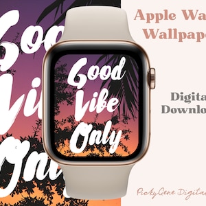 Good Vibe Only | Apple Watch Wallpaper, Sunset Palm, Smart Watch, Apple Watch face, Fitbit Face, Apple Watch Background, Fitbit Background