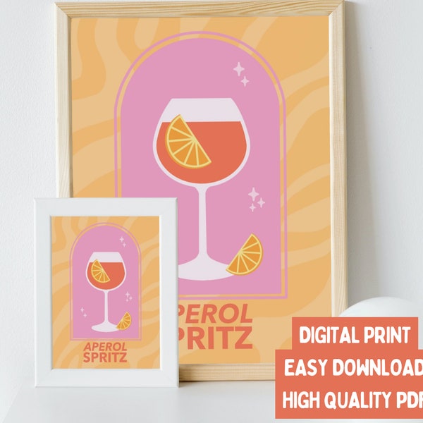 Digital print APEROL SPRITZ cocktail poster