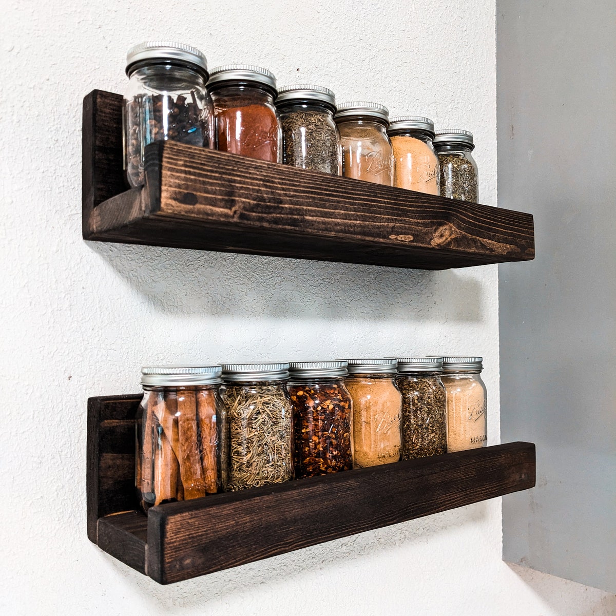 FREE SHIPPING Herb Spice Shelf / Essential Oil Shelf / Spice Rack / Herbs and Spices / Vinyl Shelf / Record Shelf / Floating Shelf / Wooden - Etsy