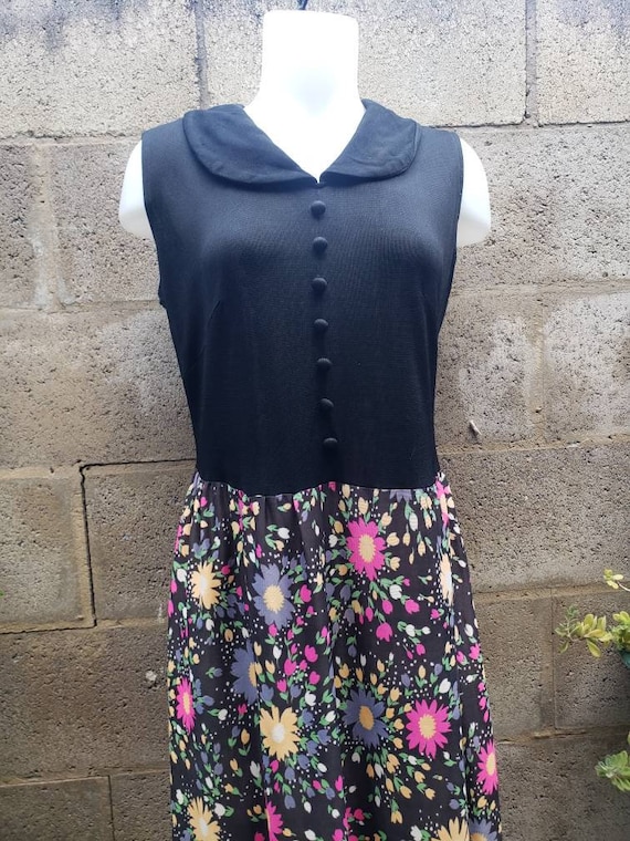Vintage Sleeveless Printed Dress main image 1