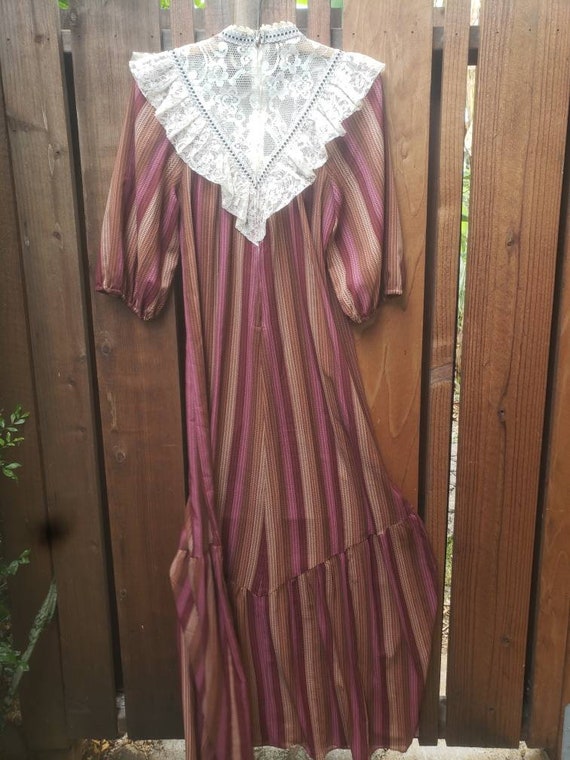 Vintage Hawaiian mu'umu'u striped dress - image 8