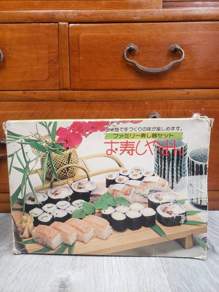 Hompon hompon sushi making kit - diy sushi maker tool complete with 8 sushi  rice roll mold fork spatula/easy and fun/beige