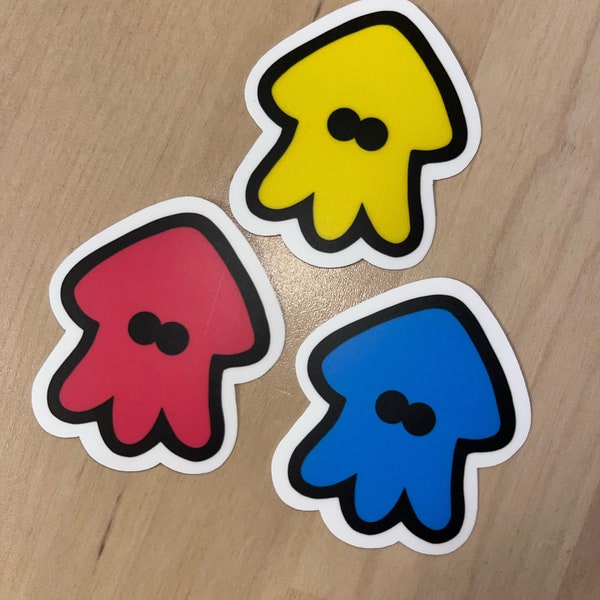 Splatoon Squid Sticker Set | Vinyl Sticker for your Notebook, Laptop