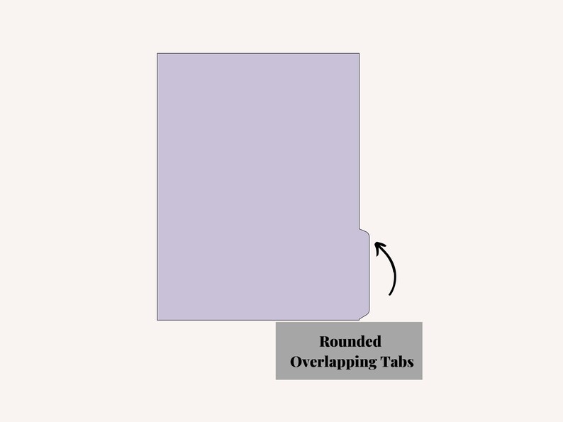 Happy Planner Printable Divider, 6 Side Tab Dividers for Disc Bound