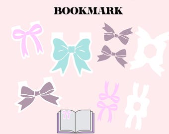 Bow Magnetic Bookmark SVG, Cutting Template, SVG